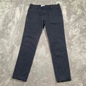 Nili Lotan Jenna Pants Womens 2 Classic Luxury Stretch Cotton Twill Raw Hem